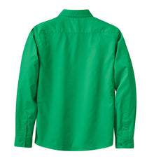 Mafoose Women's Long Sleeve Easy Care Shirt Court Green-Back