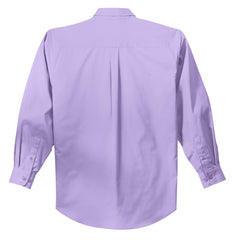 Mafoose Men's Tall Long Sleeve Easy Care Shirt Bright Lavender-Back