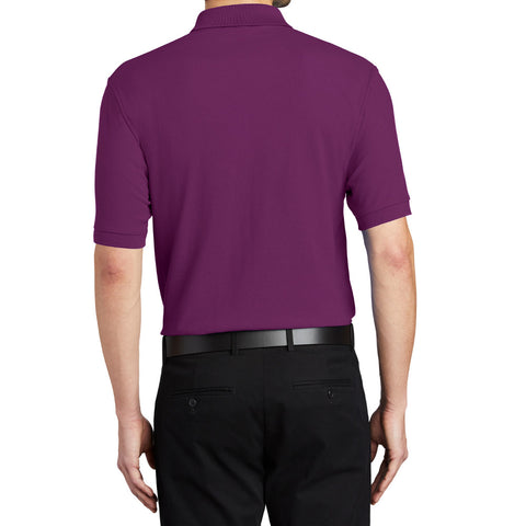 Men's Short Sleeve Soft Silk Touch Classic Polo Shirt for Everyday Comfort