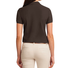 Womens Silk Touch Classic Polo Shirt - Coffee Bean - Back