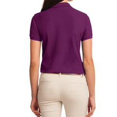 Womens Silk Touch Classic Polo Shirt - Deep Berry - Back
