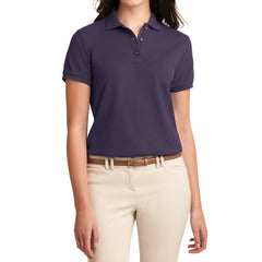 Womens Silk Touch Classic Polo Shirt - Eggplant - Front