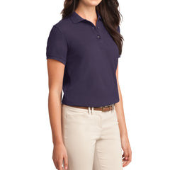 Womens Silk Touch Classic Polo Shirt - Eggplant - Side