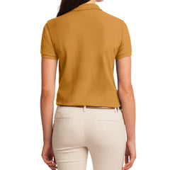 Womens Silk Touch Classic Polo Shirt - Gold - Back