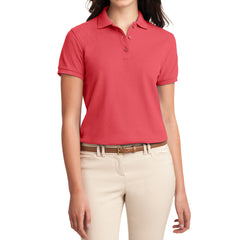 Womens Silk Touch Classic Polo Shirt - Hibiscus - Front
