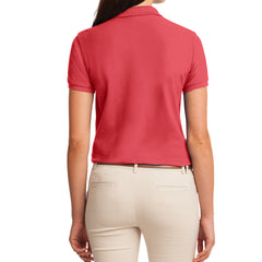 Womens Silk Touch Classic Polo Shirt - Hibiscus - Back