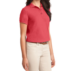 Womens Silk Touch Classic Polo Shirt - Hibiscus - Side