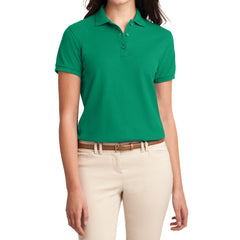 Womens Silk Touch Classic Polo Shirt - Kelly Green - Front