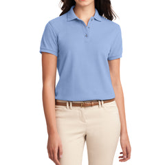 Womens Silk Touch Classic Polo Shirt - Light Blue - Front