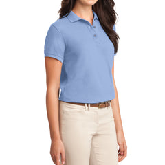 Womens Silk Touch Classic Polo Shirt - Light Blue - Side