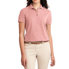 Womens Silk Touch Classic Polo Shirt - Light Pink - Front