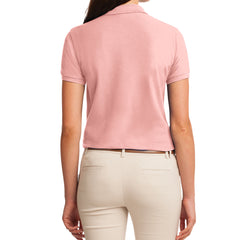 Womens Silk Touch Classic Polo Shirt - Light Pink - Back