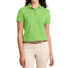 Womens Silk Touch Classic Polo Shirt - Lime - Front