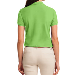 Womens Silk Touch Classic Polo Shirt - Lime - Back