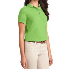 Womens Silk Touch Classic Polo Shirt - Lime - Side