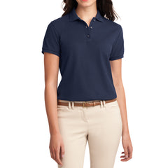Womens Silk Touch Classic Polo Shirt - Navy - Front