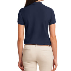 Womens Silk Touch Classic Polo Shirt - Navy - Back