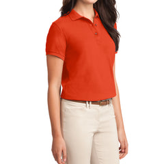 Womens Silk Touch Classic Polo Shirt - Orange - Side