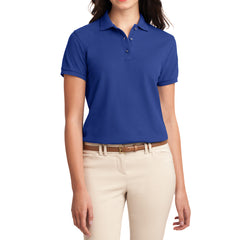 Womens Silk Touch Classic Polo Shirt - Royal - Front