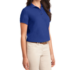 Womens Silk Touch Classic Polo Shirt - Royal - Side