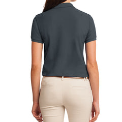 Womens Silk Touch Classic Polo Shirt - Steel Grey - Back