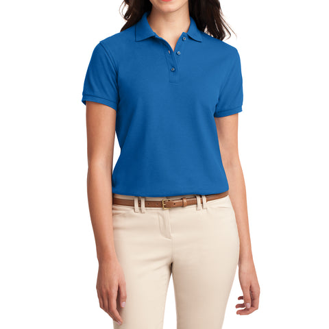 Womens Silk Touch Classic Polo Shirt - Strong Blue - Front