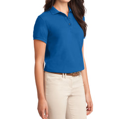 Womens Silk Touch Classic Polo Shirt - Strong Blue - Side
