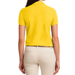 Womens Silk Touch Classic Polo Shirt - Sunflower Yellow - Back