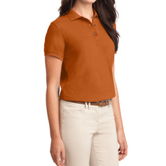 Womens Silk Touch Classic Polo Shirt - Texas Orange - Side