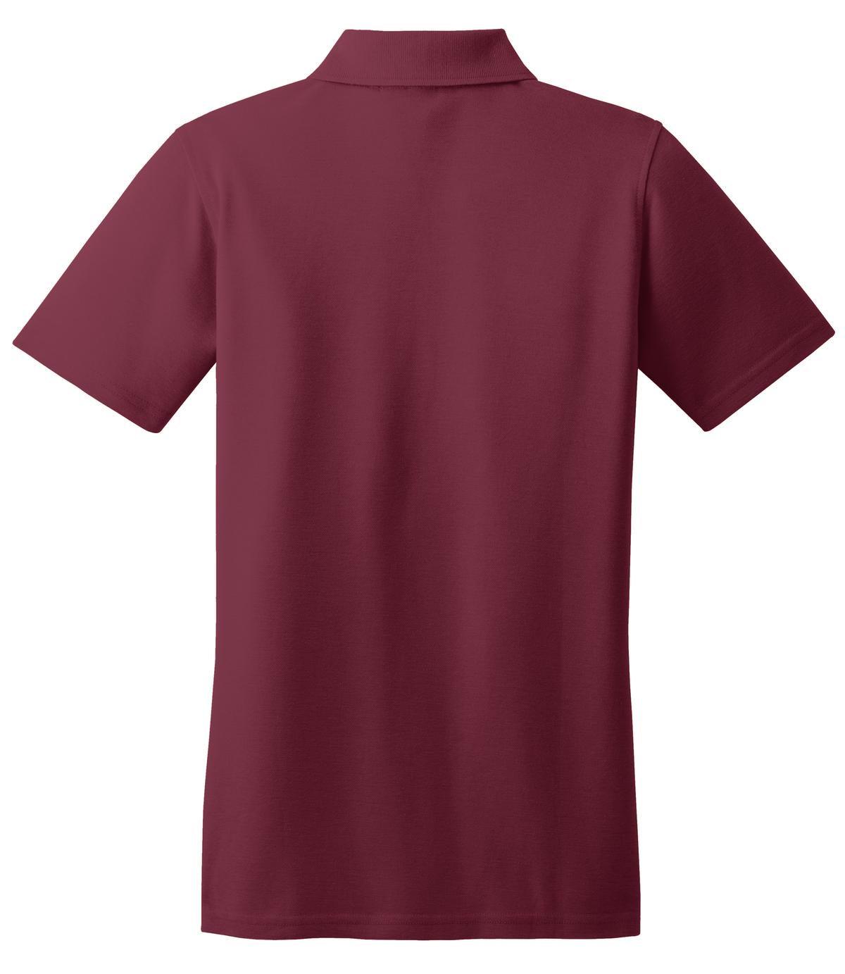 Mafoose Women's Stain Resistant Polo Shirt Burgundy-Back