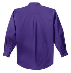 Mafoose Men's Tall Long Sleeve Easy Care Shirt Purple-Back