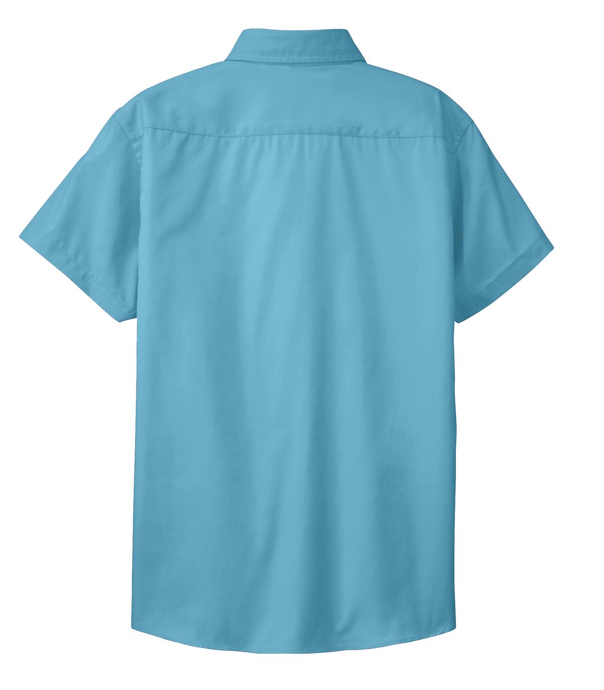 Mafoose Women's Comfortable Short Sleeve Easy Care Shirt Maui Blue-Back