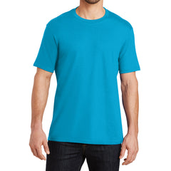 Mens Perfect Weight Crew Tee - Bright Turquoise - Front