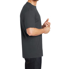 Mens Perfect Weight Crew Tee - Bright Charcoal - Side