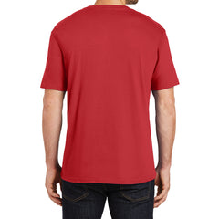 Mens Perfect Weight Crew Tee - Classic Red - Back