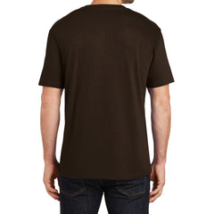 Mens Perfect Weight Crew Tee - Espresso - Back