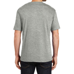 Mens Perfect Weight Crew Tee - Heathered Steel - Back