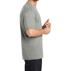 Mens Perfect Weight Crew Tee - Heathered Steel - Side