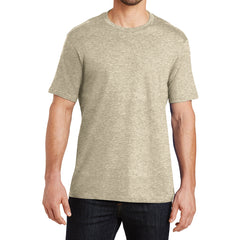 Mens Perfect Weight Crew Tee -  Heathered Latte - Front