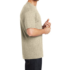Mens Perfect Weight Crew Tee - Heathered Latte - Side