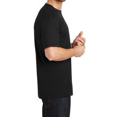 Mens Perfect Weight Crew Tee - Jet Black - Side