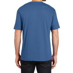 Mens Perfect Weight Crew Tee - Maritime Blue - Back
