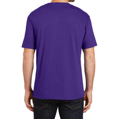 Mens Perfect Weight Crew Tee - Purple - Back