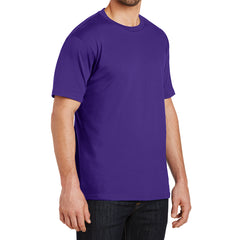 Mens Perfect Weight Crew Tee - Purple - Side