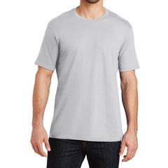 Mens Perfect Weight Crew Tee - Silver - Front