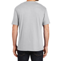 Mens Perfect Weight Crew Tee - Silver - Back