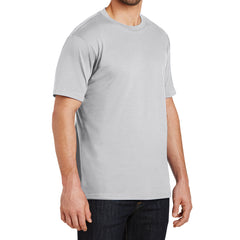 Mens Perfect Weight Crew Tee - Silver - Side