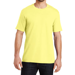 Mens Perfect Weight Crew Tee - Yellow - Front