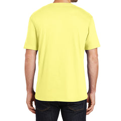 Mens Perfect Weight Crew Tee - Yellow - Back