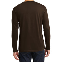 Mens Perfect Weight Long Sleeve Tee - Espresso - Back
